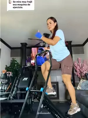 Respuesta a @Alexa Me dijeron que se veía frágil… 🤭 Pero después de semanas usándola, puedo decir que sí pone a trabajar las piernas y sí me hace sudar. 🔥🥵💪  #DealsForYouDays #Sports #stairstepper #cardio #Fitness 