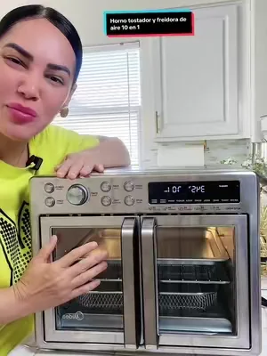 Innovación para la cocina 2026] Midea Flexify: Horno tostador y freidora de aire 10 en 1 con puertas tipo francés (capacidad de 26,4 cuartos de galón / 25 L). Horno de sobremesa extragrande: cocción un 25 % más rápida y 90 % menos aceite. Diseño elegante con ventilador de convección. El regalo ideal de la temporada.#tiktokshopcreatorpicks #dealsforyoudays #horno #airfryer #cocina 