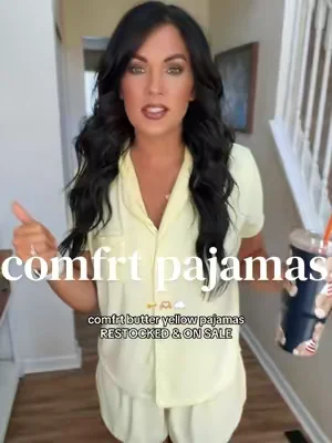 these Comfrt pajamas are DREAMY ☁️💛 @Comfrt #comfrtpajamas #comfrt #pajamas #tiktokshopcreatorpicks #dealsforyoudays 