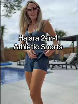 SALE! 2-pack 2-in-1 yoga shorts. Favorite stretchy, high waisted athletic shorts. Tons of color options. I’m wearing the 3 inch length in size small. #halaralistens #halarafabric #dealsforyoudays #tiktokshopcreatorpicks #athleticshorts @Halara  