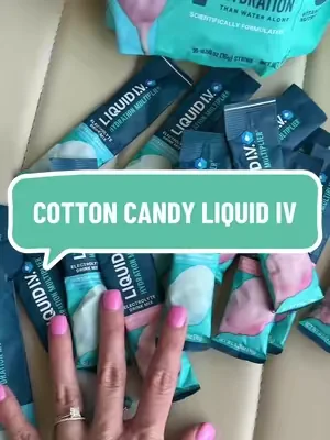 Cotton candy liquid iv always sells out especially in the summer ☀️💦 @Liquid I.V. #dealsforyoudays #electrolytes #hydration 