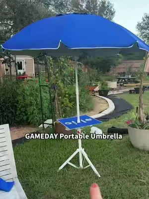 Portable umbrella with tripod stand plus table and hooks! Take your umbrella anywhere perfect for the lake the beach at the ballpark! Always have shade anywhere you go. #PortableUmbrella #UmbrellaTripod #UmbrellaStand #umbrella #gameday 