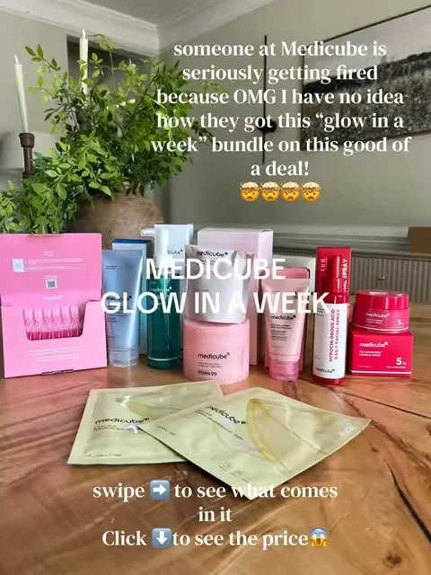 Okay, why is nobody warning people how good of a deal this bundle is right now? I kept adding these products to my cart individually, and then I found the Glow in a Week Bundle. If you’ve been curious about MediCube but didn’t know where to start, this is probably the easiest way to try some of their most talked-about products in one routine. #medicube #medicubeskincare #medicubeglow #glowingskin #dealsforyoudays 
