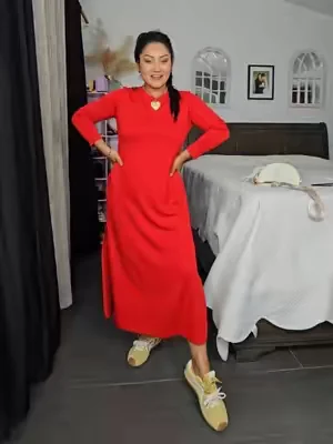 outfitoftheday ideas de como comvinar rojo con amarillo con un vestido comodo ligero y fresco para que luscas divina. #outfitoftheday #outfitideas #vestidos #dresses #dress @ANRABESS 