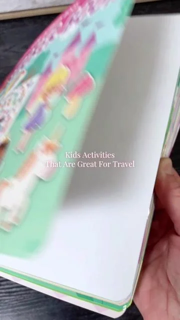 a mess-free activity that’s great while traveling or on the go ✨ #stickerbook #kidsactivities #toddlertravel #stickers #screenfreeactivities 