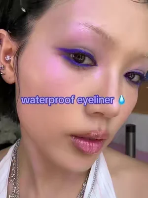What's the craziest thing your Kaleidos eyeliner has survived? 💫 💜#KaleidosEyeliner in Night of Creation #purpleeyeliner #festivalmakeup #colorfuleyeliner #graphiceyeliner 
