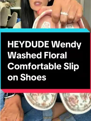 HEYDUDE Wendy Washed Floral - Comfortable Slip on Shoes #DealsForYouDays #TiktokShopCreatorPicks #heydudesuperbrandday 