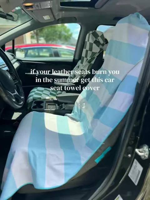My daughter climbed into my car covered in popsicle, pool water, and who knows what else, and for the first time ever I wasn’t panicking. Because everything landed on the seat cover instead of my actual seat. Parenting hack? Maybe. Sanity saver? Absolutely. They’re also machine washable 🤌 #cartowel #carseattowel #towel #towels #leatherseats 