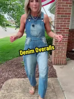 Barrel Jean overalls that never go out of style. #overalls #SummerVibes #SummerWins #dealsforyoudays #tiktokshopdealsforyoudays @CHOUYATOU 