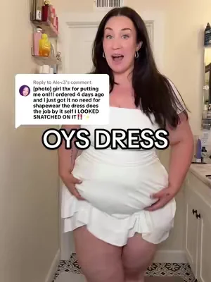 Replying to @Ale<3 the magical dress that requires no shapewear!! Love that everyone’s lovinggg it! #oysdress #plussizefashion #dress #tiktokshopcreatorpicks 
