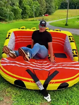 Summer lake days just got more fun with this VEVOR towable boat tube! Designed for 1–3 riders, this inflatable tube features a comfortable backrest, multiple grab handles, and durable construction built for boating adventures. Perfect for family fun, lake weekends, tubing, and water sports. Whether you’re cruising across the lake or looking for an exciting ride behind the boat, this towable tube is built for hours of fun on the water. Keywords: VEVOR towable tube, inflatable boat tube, 3 person tube, boating accessories, towable water tube, lake toys, water sports, family boating fun, summer lake gear, inflatable water tube, tubing behind boat, lake day essentials, boat tube for adults and kids Hashtags: #VEVORSuperBrandDay #DealsForYouDays #VEVOR #TikTokShopCreatorPicks #Summervibes 