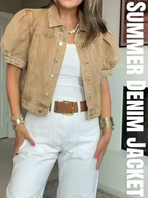 And so many colors to choose from too.🤍🤎🤍 #shortsleevejeanjacket #shortsleevejacket #denimjacket #jeanjacket #summerjacket 