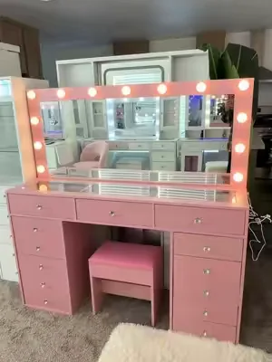 Vanity makeup with 13 drawers #DealsForYouDays #SummerWins #TikTokContest #SummerVibes #vanity 