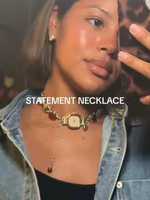 Replying to @shantemercedes  The amount of compliments you’ll get on this necklace! 😍 Quality is immaculate & the watch works!  #statementjewelry #necklace #statementnecklace #uniquejewelry  #dealsforyoudays 