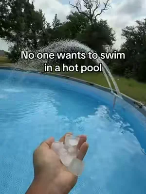Swimming pool water fountain. This will also help cool your water temperature down.