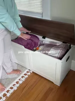 for the blanket obsessed ✨ #storage #storagehack #blankets 