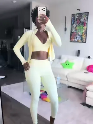 Love me some yellow #outfitinspo #tiktokmademebuyit #fyp #threepieceset #loungewear 