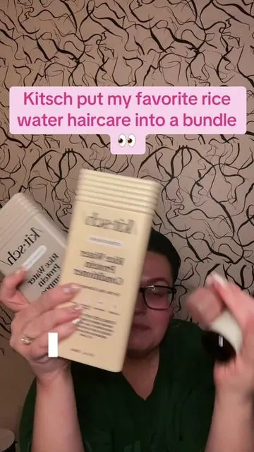 I’ve been saying how good the Kitsch Rice Water Shampoo and Conditioner is, and now it’s in a full bundle with the rosemary + biotin scalp oil and applicator 👀 Such a good haircare deal while it’s live. @Kitsch #kitsch #ricewaterhaircare #hairgrowthbundle #hairtok #tiktokshopfinds