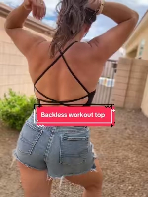 Okay but I'm a sucker for a backless top 😍 #activewear #backless #womenstop #dealsforyoudays #tiktokshopcreatorpicks 
