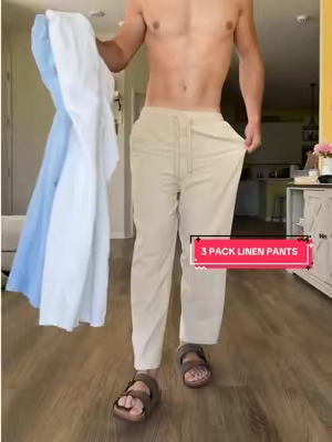 5’10 165 MEDIUM #dealsforyoudays #menswear #summerwear #linenpants #linenoutfit 