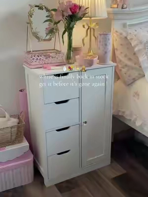 it does fit a lot and has an adjustable shelf 32 in, length: 11.8in, width: 22in #roomdecor #whiteorganizer #christmasdecor #pinkaesthetic #storageorganizer 