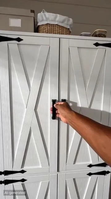 Maximize your space with this versatile storage cabinet!!! #kitchenstorage #outdoorcabinets #foodstoragesolutions #builtincabinets #entrywaycabinet #qualitycabinets #metalpantrycabinet #clotheshamper #kitchenfurnituregoals #modularclosets #KitchenOrganization #PantryCabinet #BathroomStorage #FarmhouseDecor #TallCabinet #HomeStorage