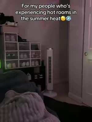 I’m so glad I got this before the peak of heat🙌❄️ #coolingsleepingfan #bedroomfan #coolingfan #fan #coolroom 