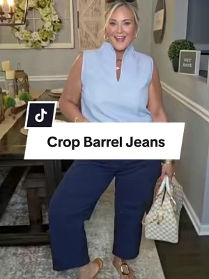 98% cotton 2% spandex. Stretchy, comfy and work place friendly!@Flamingals  #barreljeans #jeans #midsizefashion #tiktokshopcreatorpicks #CapCut 