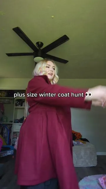 legit thought I was going to be returning this 😱 but so so comfortable even sitting down. #plussizecoat #wintercoat #plussizeoutfits #fallfashion #apronbelly Plus size coat
 Plus size house coat
 Plus size wool coat
 Plus size coat outfit
 Plus size office coat
