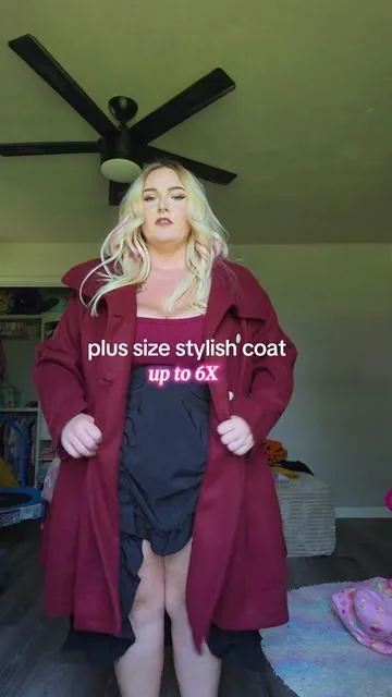 and it goes up to a 6X?! 😱 #plussizefashion #wintercoat #plussizejacket #plussizeoutfit #fallfashion Plus size coat
 Plus size house coat
 Plus size wool coat
 Plus size coat outfit
 Plus size office coat
