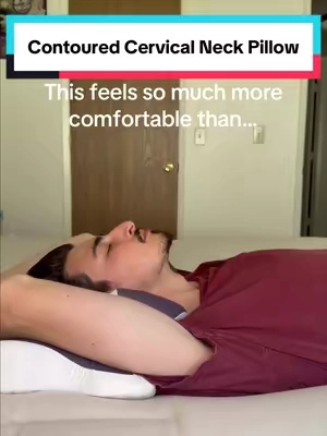 Get ready for comfy nights 😴💤 #cervicalpillow #doublechin #ergonomicpillow #healthysleep #memoryfoampillow