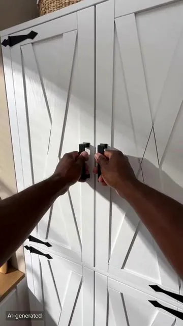 This 71” barn door pantry cabinet fixes all my clutter 🤯