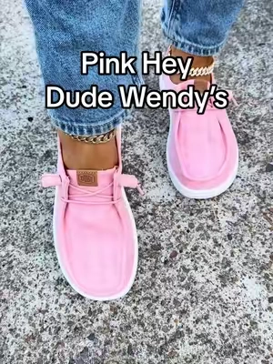 Stop these are stunning!! Look at these new pink Wendy hey dudes! 🎀 #heydude #heydudewendys #heydudewendy #pinkheydudes #tiktokshopcreatorpicks 