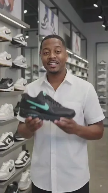 Nike Air Max 90 Black Tiffany Premium Nubuck Mesh Men's Sneakers | #EverydayWear #SneakerCollection #MensSneakers #Streetstyle #CasualKicks 