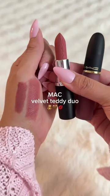 The iconic velvet teddy 🧸✨ @M.A.C Cosmetics Store #maccosmetics #velvetteddy #macvelvetteddy #summerturnup #ttsnationallipstickday 