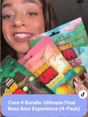 I thought I could handle sour candy… I was humbled immediately. 💀🍋 These literally level up in sourness and I was not prepared. 😭 #SourCandy #CandyTok #SnackReview #finalbosssour @finalbosssour #tiktokshopcreatorpicks Final Boss Sour - Core 4 Bundle (4-Pack) Sour Dried Fruit - Ultimate Final Boss Sour Experience With Lemonade, Mango, Kiwi & Green Apple Flavors  
