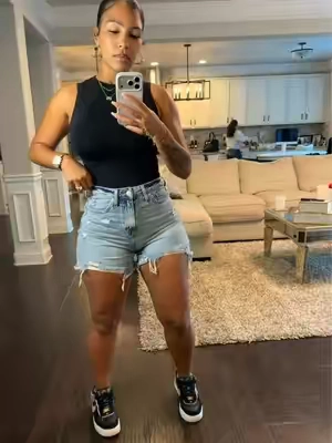 Cute good denim shorts found here #summerfashioninspo #denimshorts #distresseddenim #fashionnova 