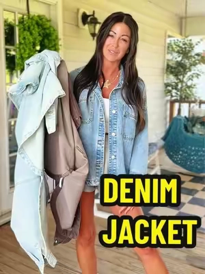 i always size up one in my jackets for an oversized fit but i do this this runs true to size💙✨ #jeanjacket #denimjacket #jacket #fyp #fypシ 