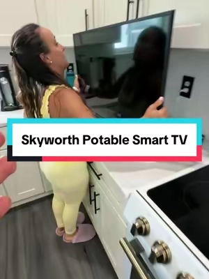A tv that can go anywhere??? #campingtrip #summeressentials #summerwins #skyworth #portablesmarttv
