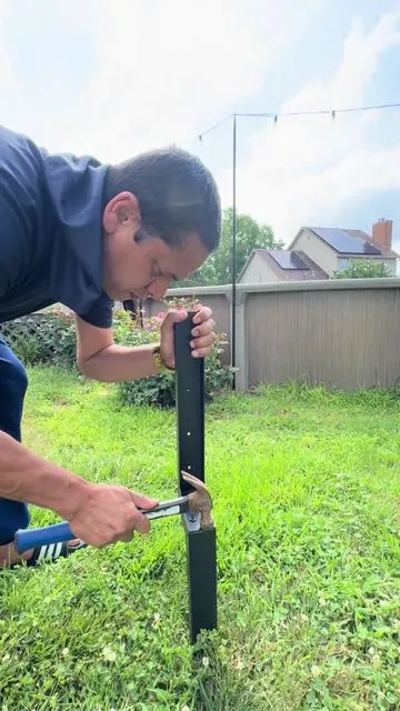 Sakerplus Fence Post Repair Kit Reinforced Super Strong Fixation for Home Use with Additional Screws and Tools#tiktokshop #Goodqulity Iron Fence post #Useful Garden Fence or fence comfortable #Smartsaker#fyp viral 