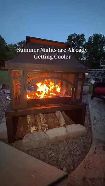 Beautiful addition. Large capacity. Perfect for patio bonfires. #weeklydeals #tiktokshopsummersale #firepit #bonfire #summernights 