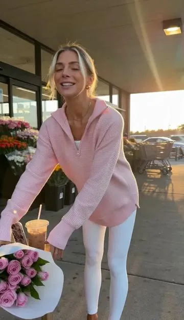 Stay warm in style with this relaxed quarter-zip pullover #WomensFashion #SweatshirtStyle #CozyVibes #FallOOTD #RelaxedFit #QuarterZipPullover #TikTokShopFinds