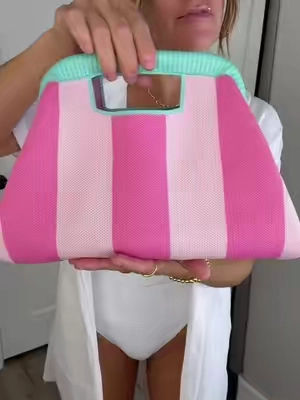 the cutest bag #purse #bag #striped #pinkaesthetic 