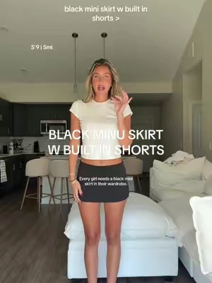 A black mini SKORT yes pls 