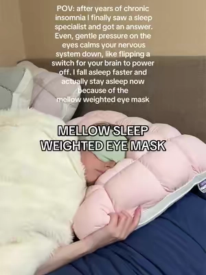 through out all my melatonin and sleeping meds. this eye mask is cooling, weighted, and helps me fall asleep and stay asleep 💤 #mellowsleep #tiktokshopsummersale #weightedeyemask #insomnia #sleepyok @Mellow Sleep  