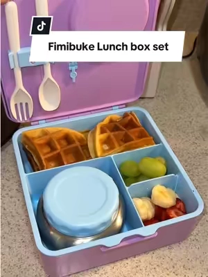 Fimibuke Bento Box. Lunchera con varios compartimentos, incluye los cubiertos y la termo de agua.#fimibukelunchbox #backschool #lunchbox #bentobox #bentoboxlunch 