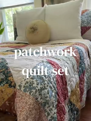 Dainty, whimsy, and screams cottagecore cozy  Melex Home Patchwork Quilt Set Includes: • Quilt • 2 Shams #patchworkquilt #quiltset #cottagecoreaesthetic #cozybedroom #tiktokshopsummersale  @Melex Home 