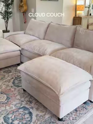 Replying to @userlovesjesus the price is unreal for this beauty 😩😍✨ #cloudcouch #homefinds #budgethomedecor #aesthetichome #modularsofa 