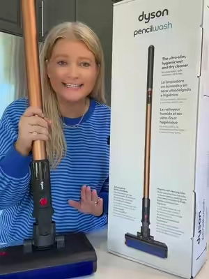 Dyson Pencil Wash Cordless Wet Dry Cleaner! #pencilwash #dyson  #floorcleaning #qvc #mopping 