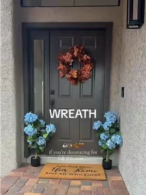 the prettiest fall wreath 🍂 got mine before they sell out again this year…  #wreath #fallporch #falldecor #fallwreath #porchdecor 